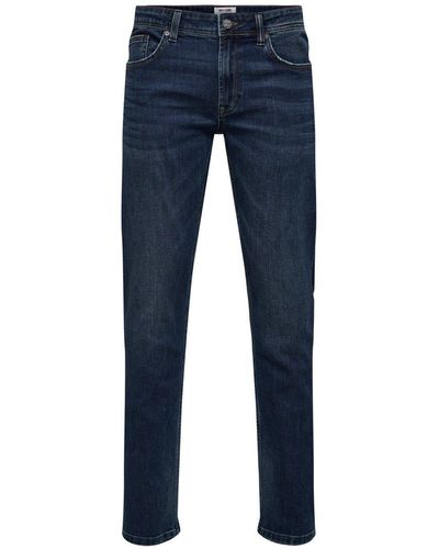 Only & Sons Regular Fit Jeans Straight Denim Stretch Pants ONSWEFT (1-tlg) 3992 in Dunkelblau