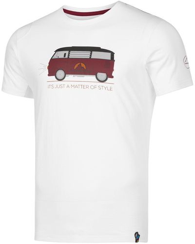 La Sportiva T-Shirt Van M aus 100% organischer Baumwolle - Weiß