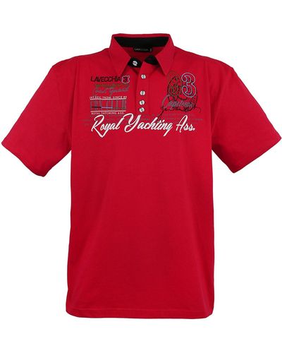 Lavecchia Poloshirt Übergrößen LV-4688 Polo Shirt - Rot