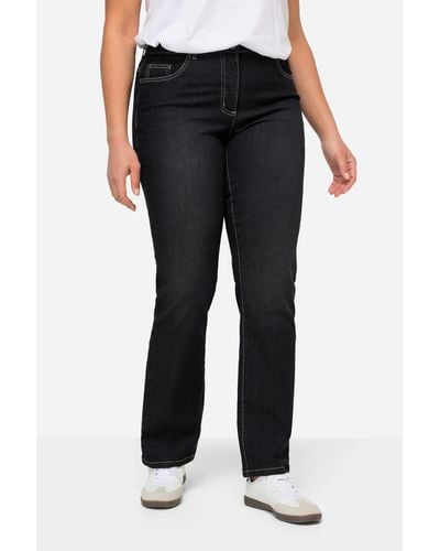 Angel of Style Regular-- Jeans Paula Straight Fit Stretchkomfort 5-Pocket - Schwarz