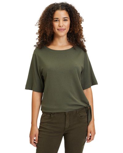 BETTY&CO T-Shirt mit Schleifenknoten (1-tlg) Form - Grün