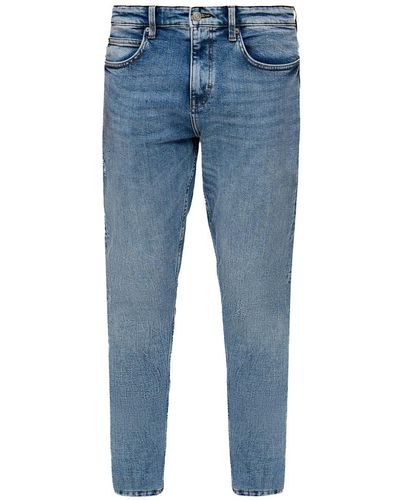 QS Jeans SHAWN Regular Fit, Bundhöhe: Medium rise, Beinverlauf: Tapered Leg - Blau