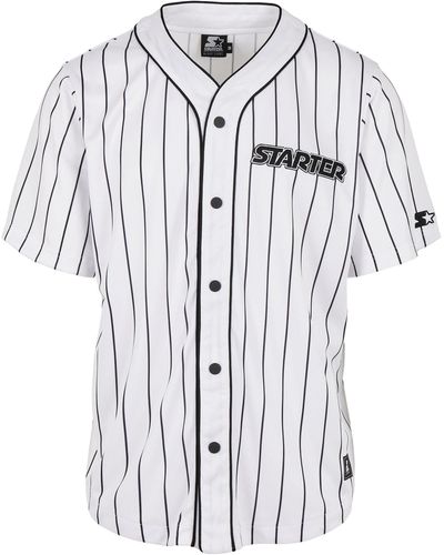 Starter Langarmhemd Baseball Jersey (1-tlg) - Weiß