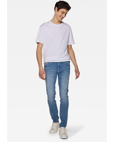 Mavi Skinny-fit-Jeans JAMES schmale Form - Blau