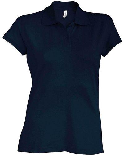 Kariban Polo Piqué T-Shirt Poloshirt Polohemd Oberteil - Blau