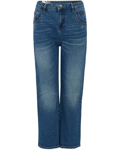 Opus 5-Pocket-Jeans Lani twist - Blau