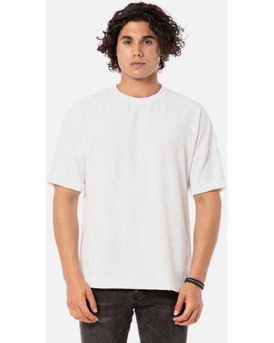 Redbridge T-Shirt Hereford mit Krempelärmeln - Weiß