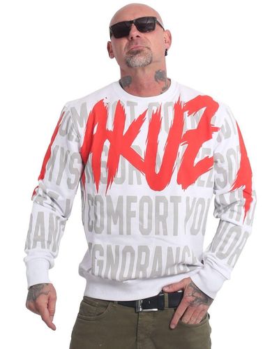 Yakuza Sweatshirt Ignorance Allover Pullover - Rot