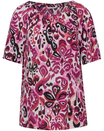 Cecil Carmenbluse mit Ornament Muster - Pink