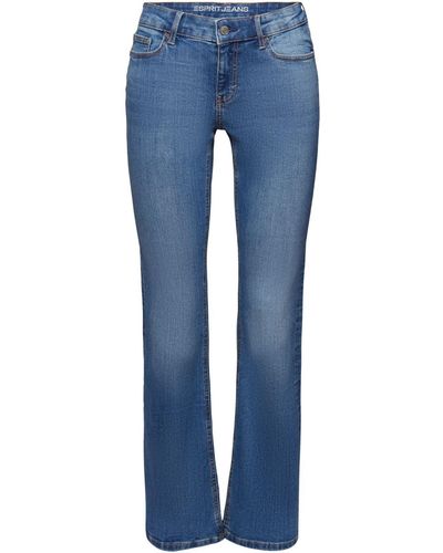Esprit Bootcut Jeans mit niedrigem Bund - Blau