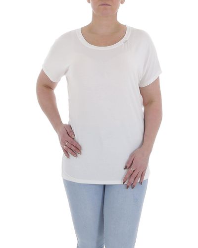 Ital-Design Freizeit T-Shirt in Weiß - Grau