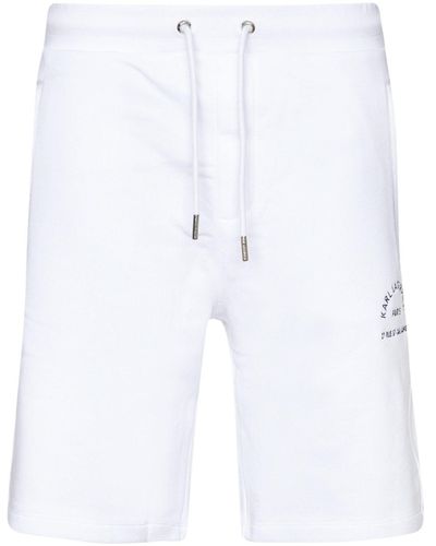 Karl Lagerfeld Shorts mit Logo-Detail (1-tlg) - Weiß