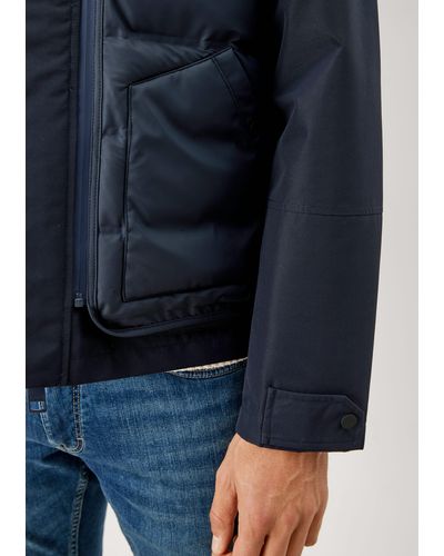 S.oliver Outdoorjacke Jacke mit abnehmbarer Weste herausnehmbares Futter - Blau