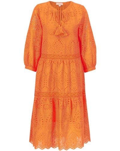 Kate Storm Blusenkleid Sommerkleid (1-tlg) - Orange