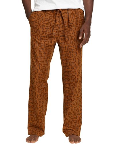 Eddie Bauer Pyjamahose Sleepwear mit Flannel - Braun