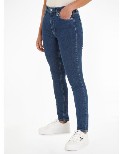 Calvin Klein Calvin Klein -fit-Jeans HIGH RISE SKINNY im 5-Pocket-Style - Blau