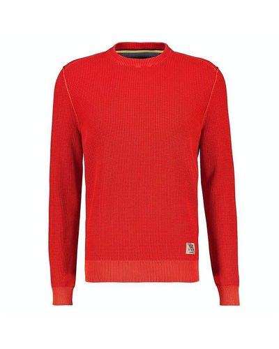 Lerros Sweatshirt marineblau regular (1-tlg) - Rot