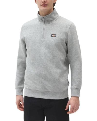 Dickies Sweater Sweatpulli Oakport Quarter Zip - Grau