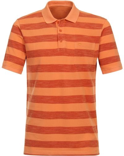 Redmond Poloshirt gestreift - Orange