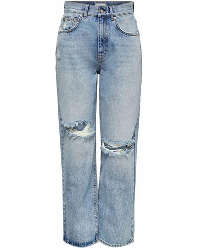 ONLY Loose-fit-Jeans Robyn (1-tlg) Cut-Outs, Weiteres Detail - Blau