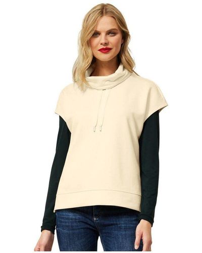 Street One Sweatshirt beige regular fit (1-tlg) - Blau