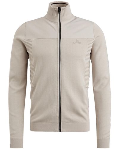 Vanguard Strickjacke Zip jacket cotton modal - Grau