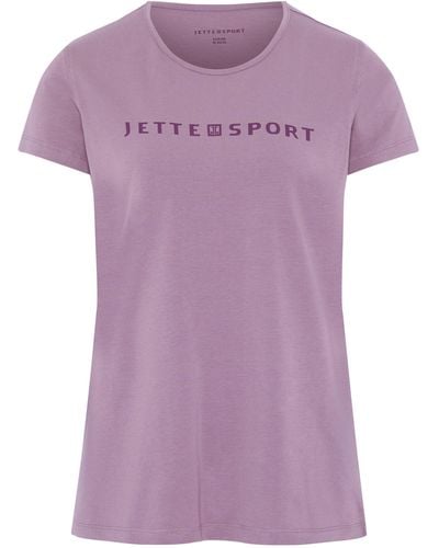 Jette Sport Shirt mit Label-Print - Lila