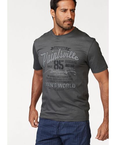 Man's World Man's World T-Shirt mit Print - Grau