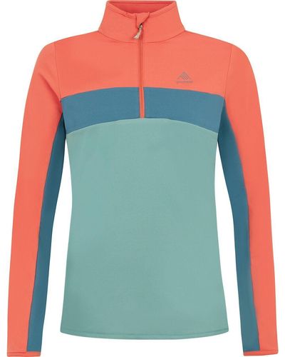 Protest Fleecepullover PRTNAIADS 1/4 zip top 881 Tosca Red - Blau