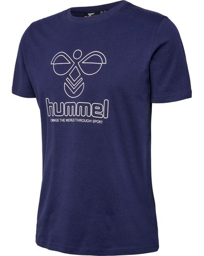 Hummel HmlICONS GRAPHIC T-SHIRT PEACOAT - Blau