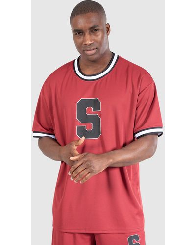 Smilodox T-Shirt Triple Thrive Oversize - Rot