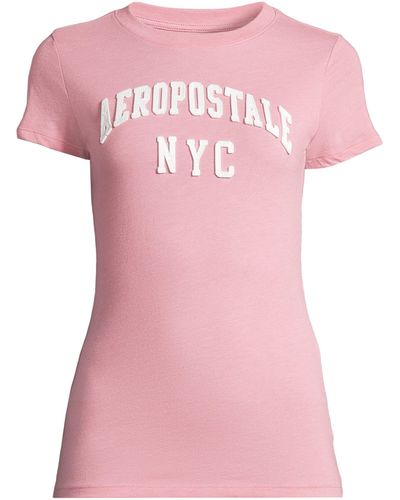 Aéropostale T-Shirt (1-tlg) Weiteres Detail - Pink