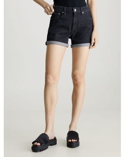 Calvin Klein Shorts MID RISE SHORT im 5-Pocket-Style - Schwarz