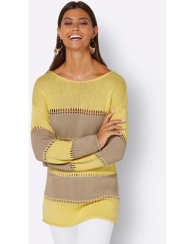 Creation L Strickpullover Pullover - Gelb