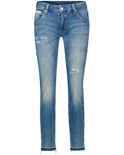 Herrlicher 5-Pocket- Jeans TOUCH CROPPED Slim Fit (1-tlg) - Blau