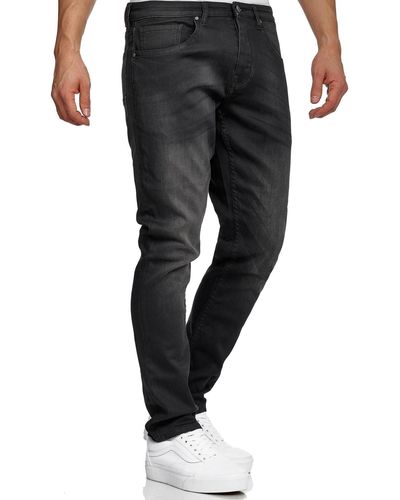 Tazzio Straight-Jeans A106 Stretch mit Elasthan Denim Regular Fit - Schwarz