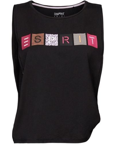 Esprit Sports T-Shirt Logo-Tanktop (1-tlg) - Schwarz