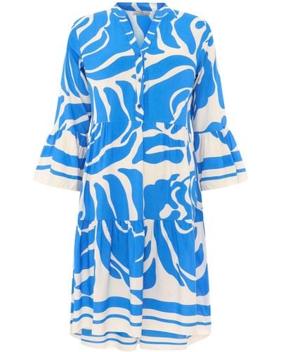 Zwillingsherz Sommerkleid Kleid "Abstrakte Spots - Blau