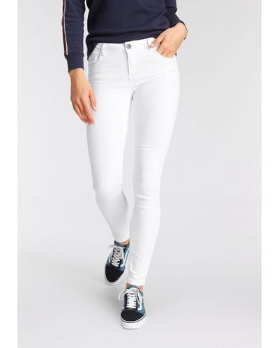 Arizona Skinny-fit-Jeans Ultra-Stretch Mid Waist - Weiß