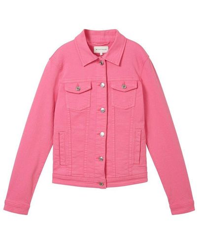 Tom Tailor Outdoorjacke colored denim jacket - Pink