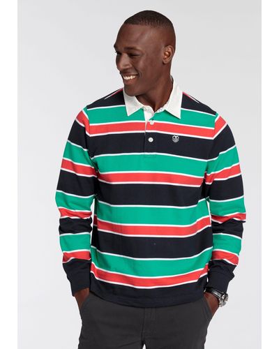 Delmao Sweatshirt mit Twillkragen - Mehrfarbig