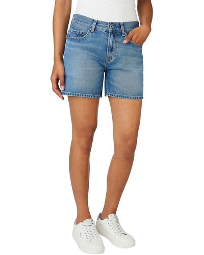 Pepe Jeans Jeansshorts MABLE aus Baumwolle - Blau