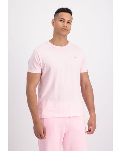 Alpha Industries Men - -Shirts EMB T-Shirt - Pink