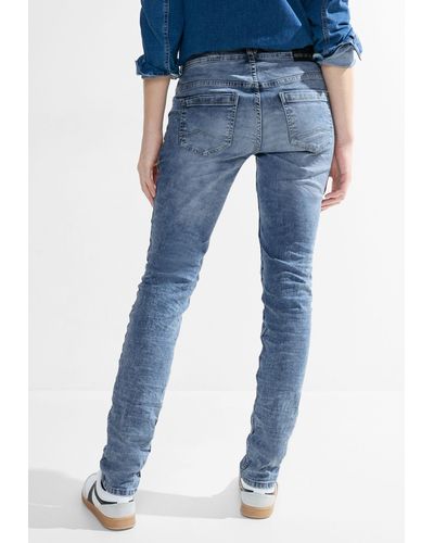 Cecil Loose-fit-Jeans Middle Waist - Blau