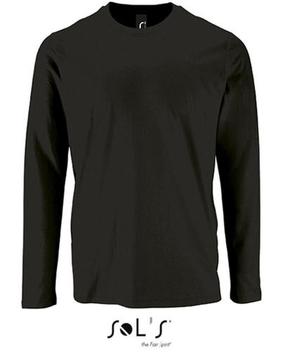 Sol's Langarmshirt Long-Sleeve T-Shirt Imperial - Schwarz