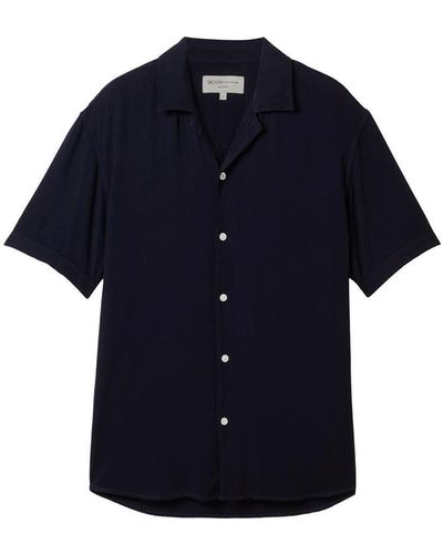 Tom Tailor T- relaxed garment dye shirt, sky captain blue - Blau