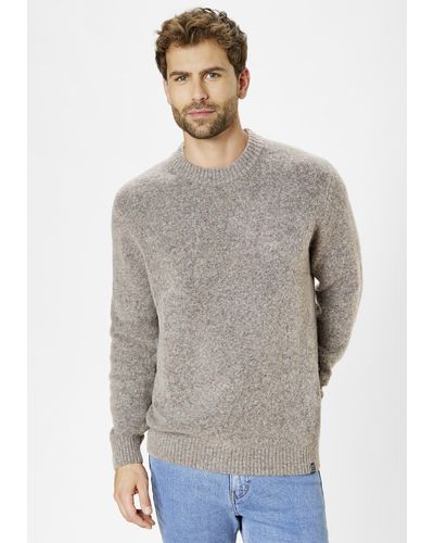 Paddock's Rundhalspullover Pullover mit Woll-Anteil - Grau