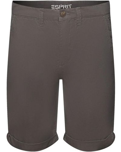 Esprit Shorts im Chino-Style aus nachhaltiger Baumwolle (1-tlg) - Grau