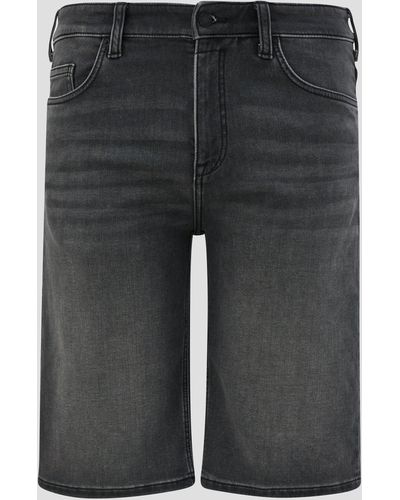 S.oliver Stoffhose Bermuda Jeans Mauro / Regular Fit / Mid Rise / Straight Leg - Schwarz