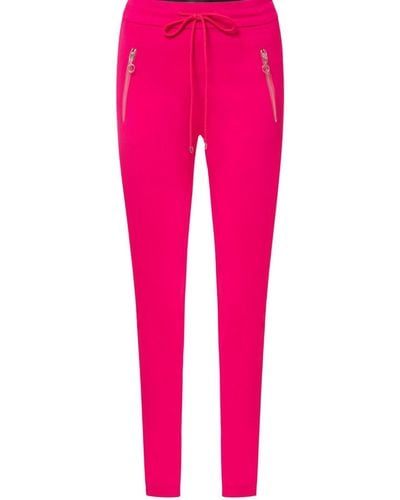 M·a·c Jogger Pants Easy Active Relaxed Fit mit Tunnelzug aus leichtem Techno Stretch - Pink